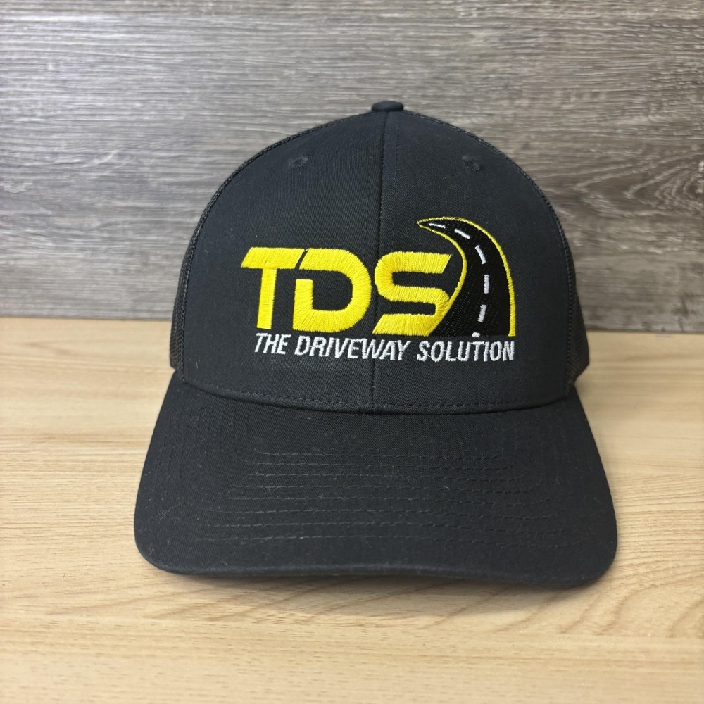 TDS The Driveway Solution Hat‎ Cap Snap Back Black Trucker Mesh Richardson Mens